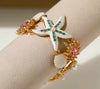 White Starfish Charm Necklace Set
