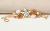 White Starfish Charm Necklace Set
