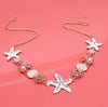 White Starfish Charm Necklace Set