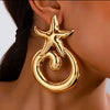 Gold Starfish Swirl Earrings