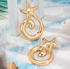 Gold Starfish Swirl Earrings