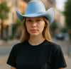 Light Blue Studded Cowboy Hat