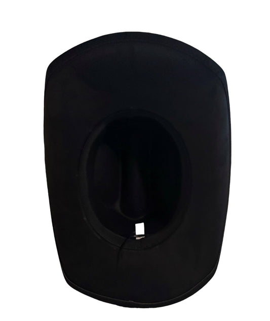 Black Cowboy Hat with Silver Conchos