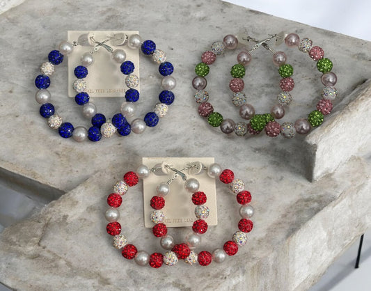 Beaded Hoop Earrings