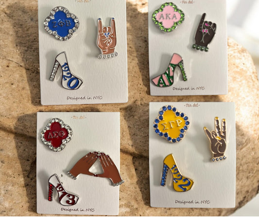 3pc Sorority Pins