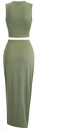 Green 2 Pc Skirt Set