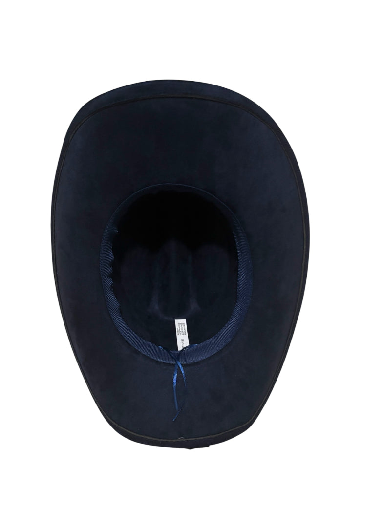 Navy Cowboy Hat with Silver and Turquoise Accents