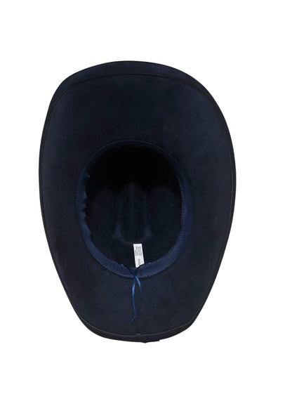 Navy Cowboy Hat with Silver and Turquoise Accents