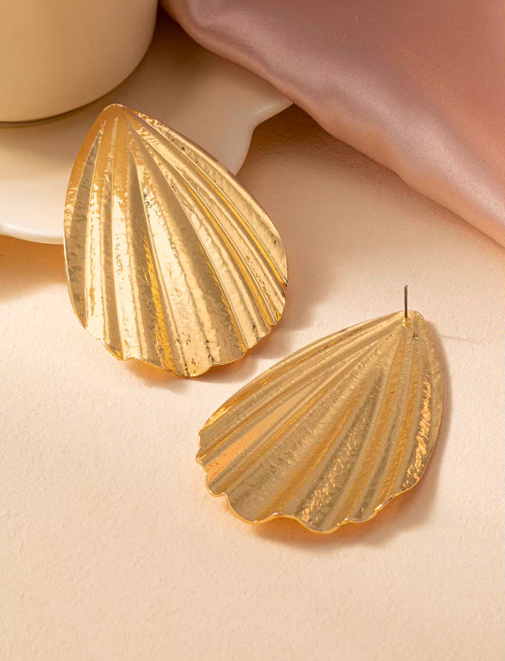 Elegant Gold  Leaf Earrings