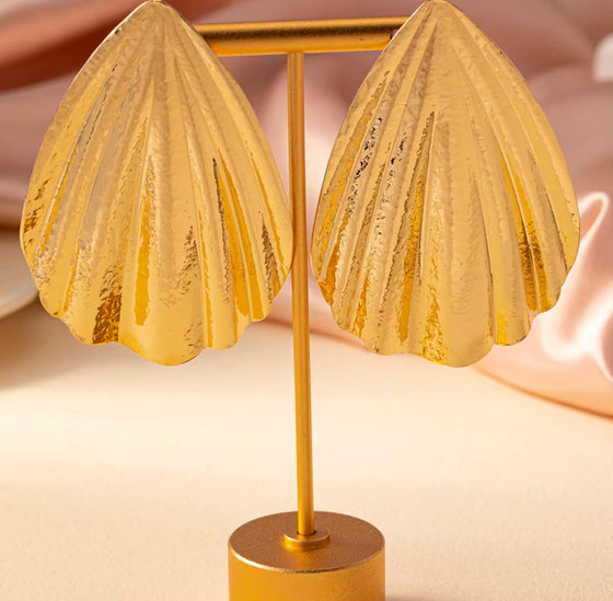 Elegant Gold  Leaf Earrings