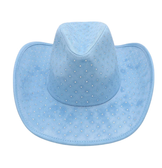 Light Blue Studded Cowboy Hat
