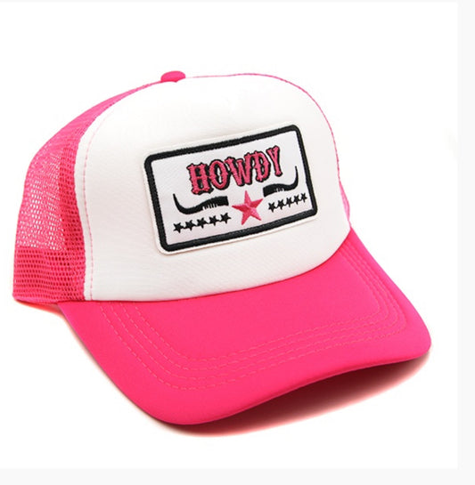 Pink Howdy Trucker Hat