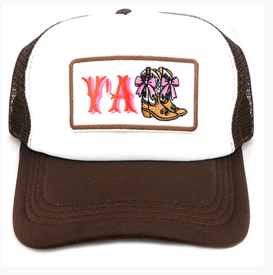 YALL Bow Boot Trucker Hat