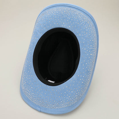 Light Blue Studded Cowboy Hat