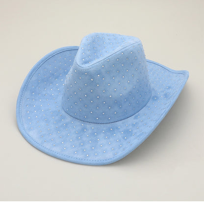 Light Blue Studded Cowboy Hat
