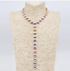 Y-Drop Glass Stone AB Necklace
