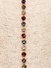 Y-Drop Glass Necklace in Multi Colors