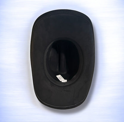 Black Western Cowboy Hat with Beaded Band
