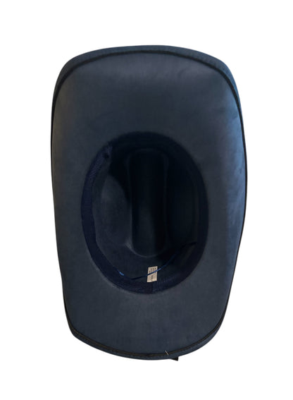 Blue Western Hat with Silver Accents