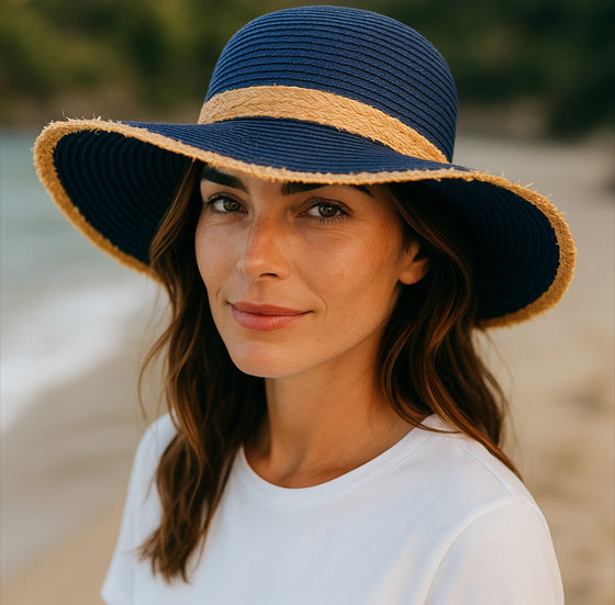Blue & Tan Summer Sun Hats