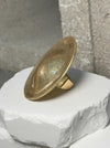Gold Statement Dome Ring