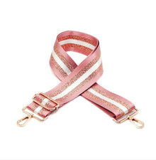  Pink & White Stripe Crossbody Strap