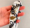 Black & White Side Charm Tweed Headband
