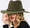 Olive Green Women's Fedora Hat