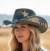 Patriotic Cowboy Hat with Eagle and Star