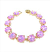 Round Cushion Cut Glass Bracelet