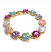 Round Cushion Cut Glass Bracelet