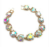 Round Cushion Cut Glass Bracelet