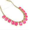 AB Round Glass Ball Chain Gold Necklace