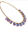 AB Round Glass Ball Chain Gold Necklace