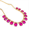 AB Round Glass Ball Chain Gold Necklace