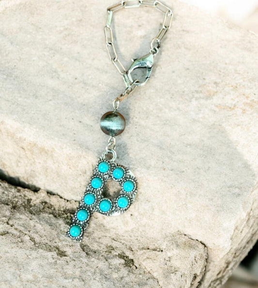 Western Beaded Initial Tumbler Charms