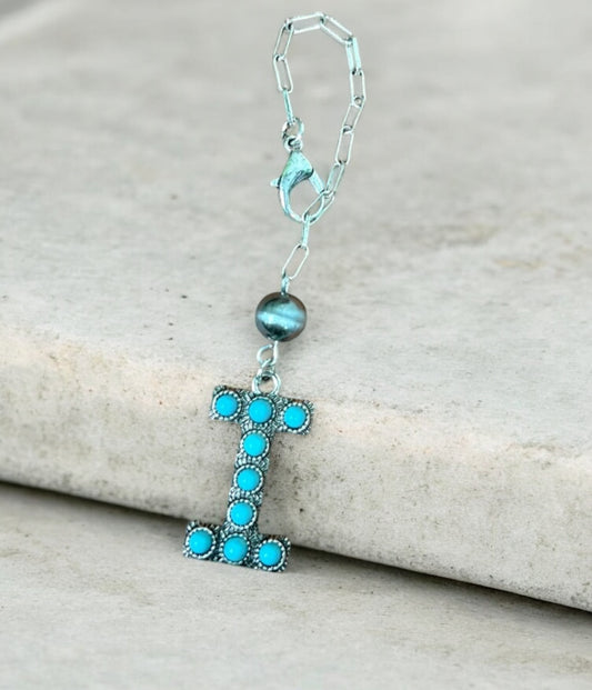 Western Beaded Initial Tumbler Charms
