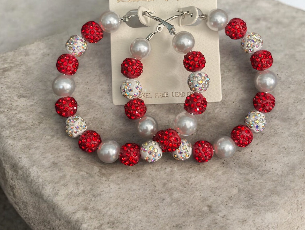 Beaded Hoop Earrings