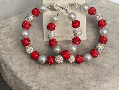 Beaded Hoop Earrings