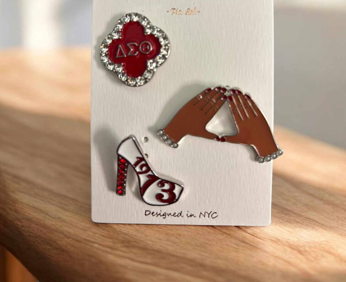 3pc Sorority Pins