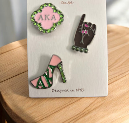 3pc Sorority Pins