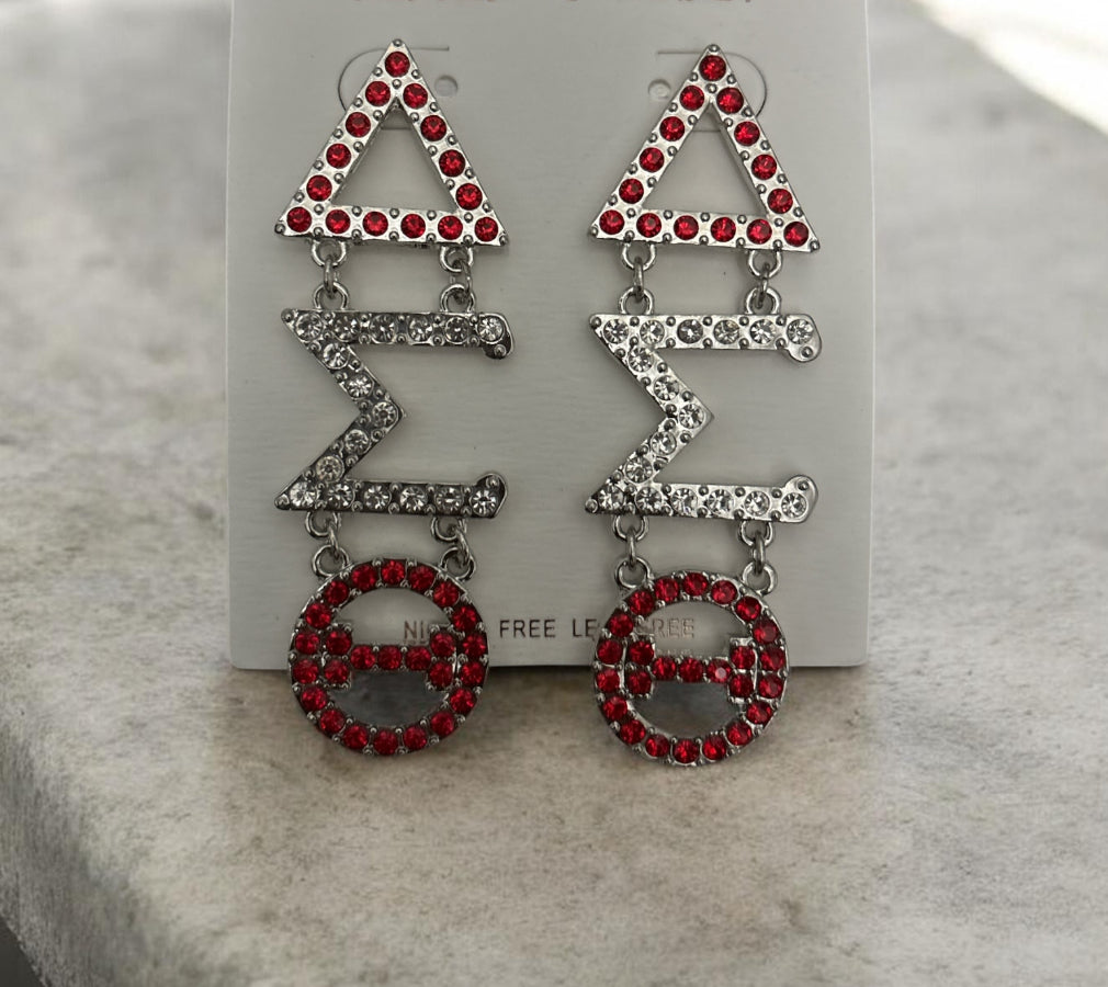 Sparkling Sorority Initial Earrings
