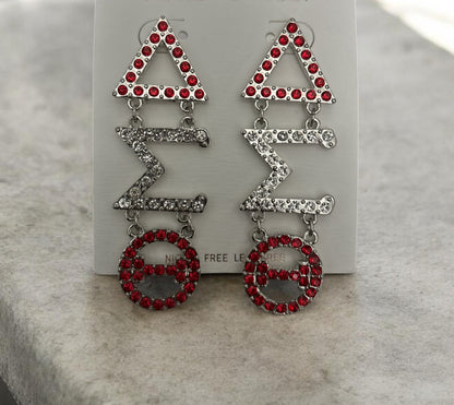 Sparkling Sorority Initial Earrings