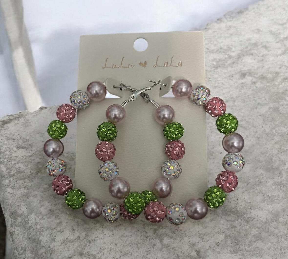 Beaded Hoop Earrings