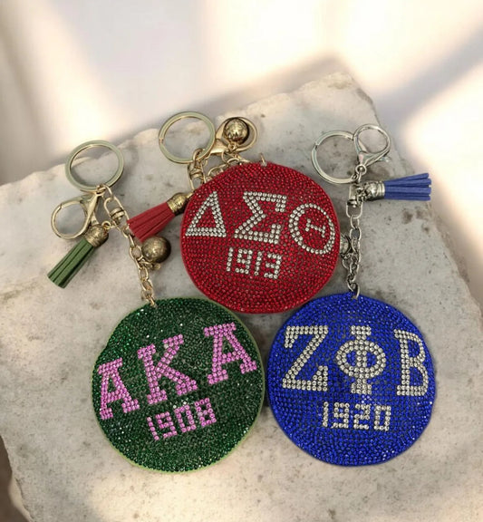 Sorority Keychain with Tassels