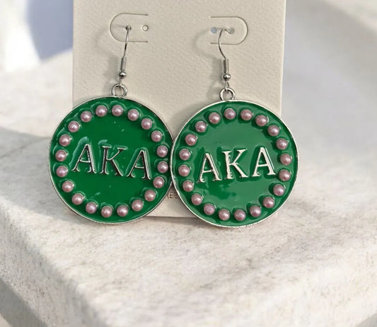AKA Green & Pink Earrings