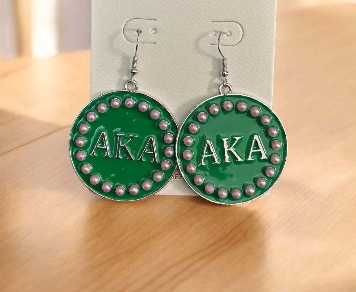 AKA Green & Pink Earrings