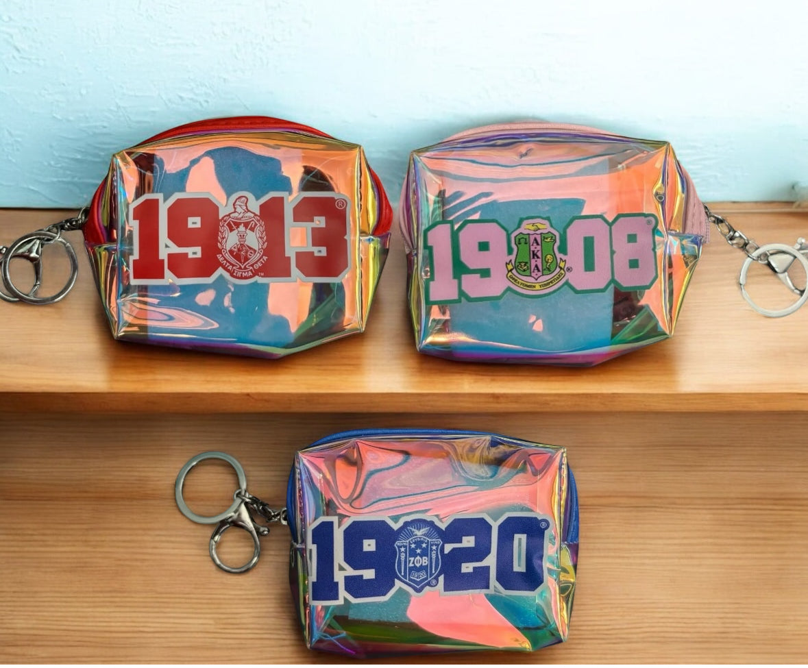 Holographic Coin Pouch Keychains