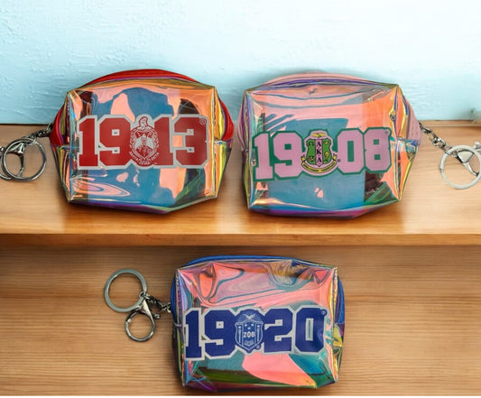 Holographic Coin Pouch Keychains