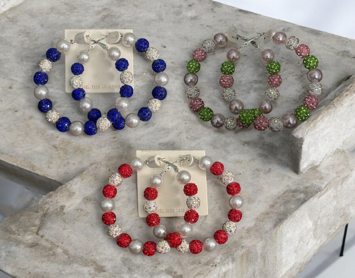 Beaded Hoop Earrings